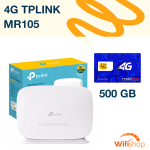 Bộ Phát Wifi 4G TPLINK MR105 tốc độ 300Mbps, kết nối 32 máy