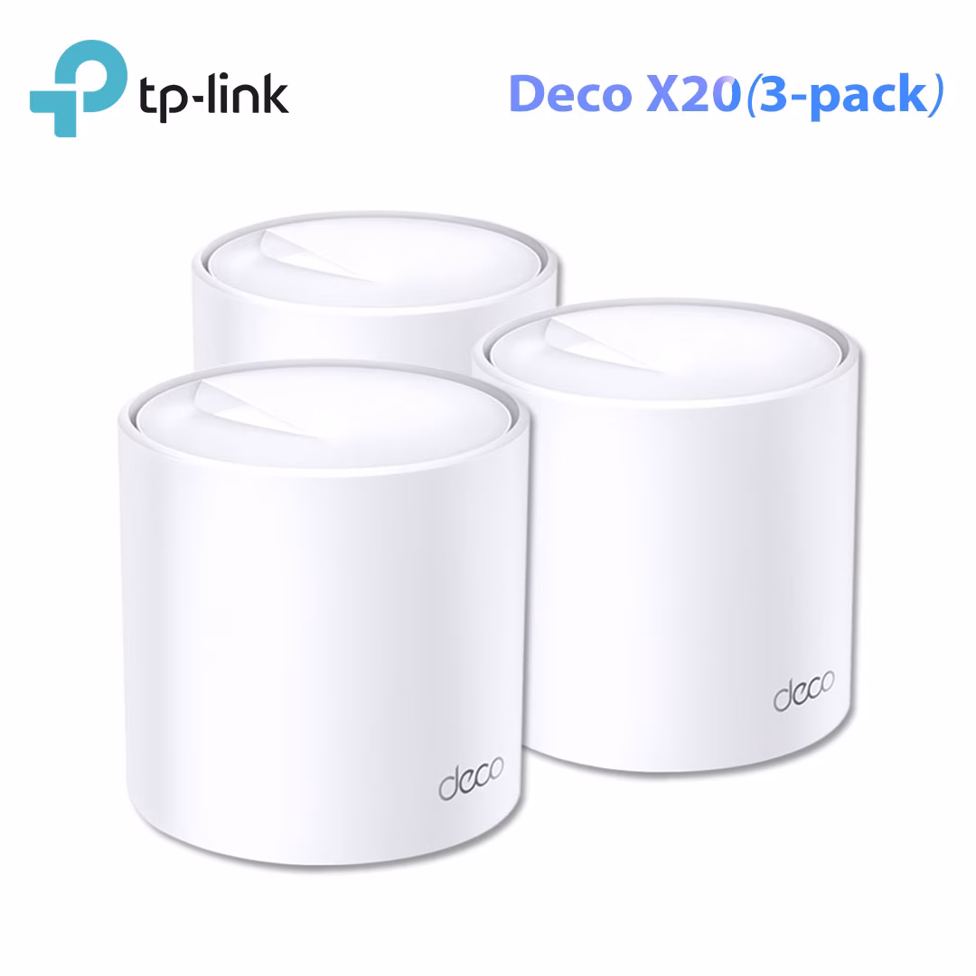 TP-Link Deco X20 Mesh WiFi 6 - Hệ Thống Dual-Band AX1800, AI-Driven Mesh, 3 Pack