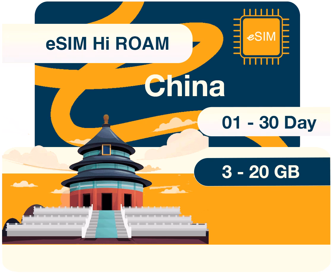 eSIM Trung Quốc, Hong Kong, Macao - Không chặn TikTok