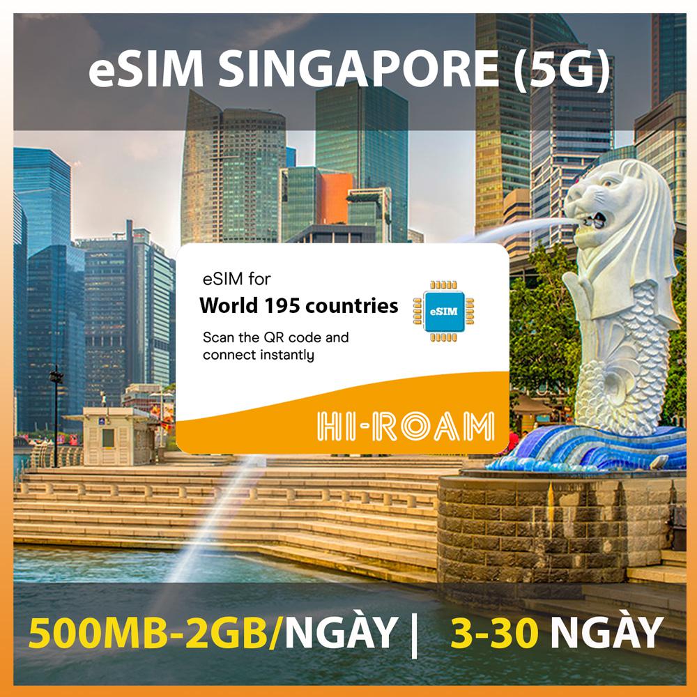 eSIM du lịch Singapore - Gói theo ngày