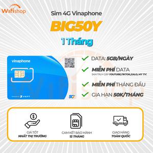 Sim 4G Vinaphone BIG50Y – tặng 5GB/ngày – mỗi tháng nạp 50K