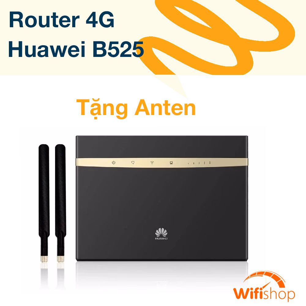 Bộ Phát Wifi 4G LTE Huawei B525  AC1600 Hỗ trợ LTE Cat6, tốc độ lên tới 300Mbps