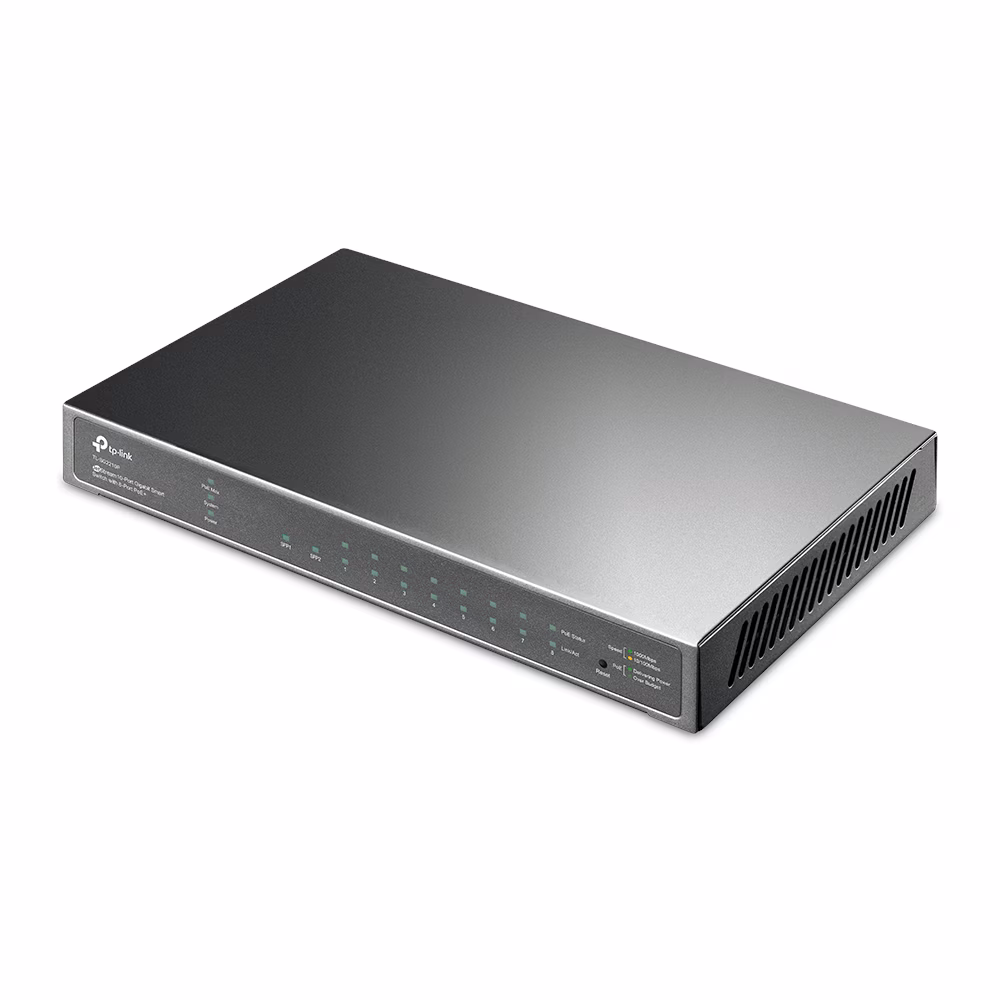 Switch Smart JetStream 10 cổng Gigabit với 8 cổng PoE+ | Hiệu suất Cao