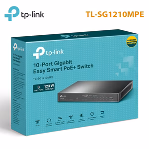 Switch PoE Unmanaged TP-Link TL-SG1210MPE | 8 Port PoE+ | 1G | 1 Combo Port | 250W