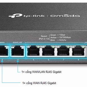 Router VPN Gigabit Omada TP-Link ER7212PC | 8 Cổng PoE+ AF/AT | 3-trong-1