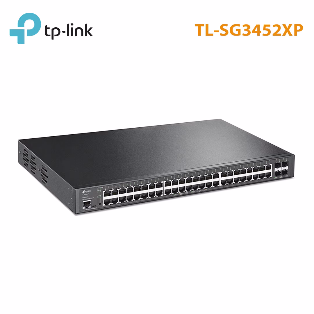 Switch Managed L2+ JetStream TP-Link TL-SG3452XP | 48 Port PoE+ | 4 Port SFP+ | 500W