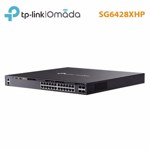 Switch Managed L3 Omada TP-Link SG6428XHP | 24 Cổng PoE+ RJ45 1G, 4 Cổng SFP+, Công Suất 720W