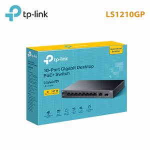 Switch 10 Cổng TP-Link Litewave LS1210GP | 8 Cổng PoE+, Công Suất 61W