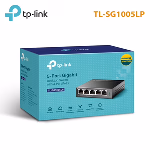 Switch 5 Cổng Gigabit TP-Link TL-SG1005LP | 4 Cổng PoE+, Công Suất 40W
