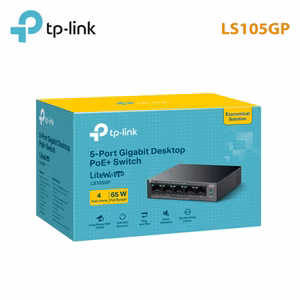Switch 5 Cổng TP-Link Litewave LS105GP | 4 Cổng PoE+, Công Suất 65W