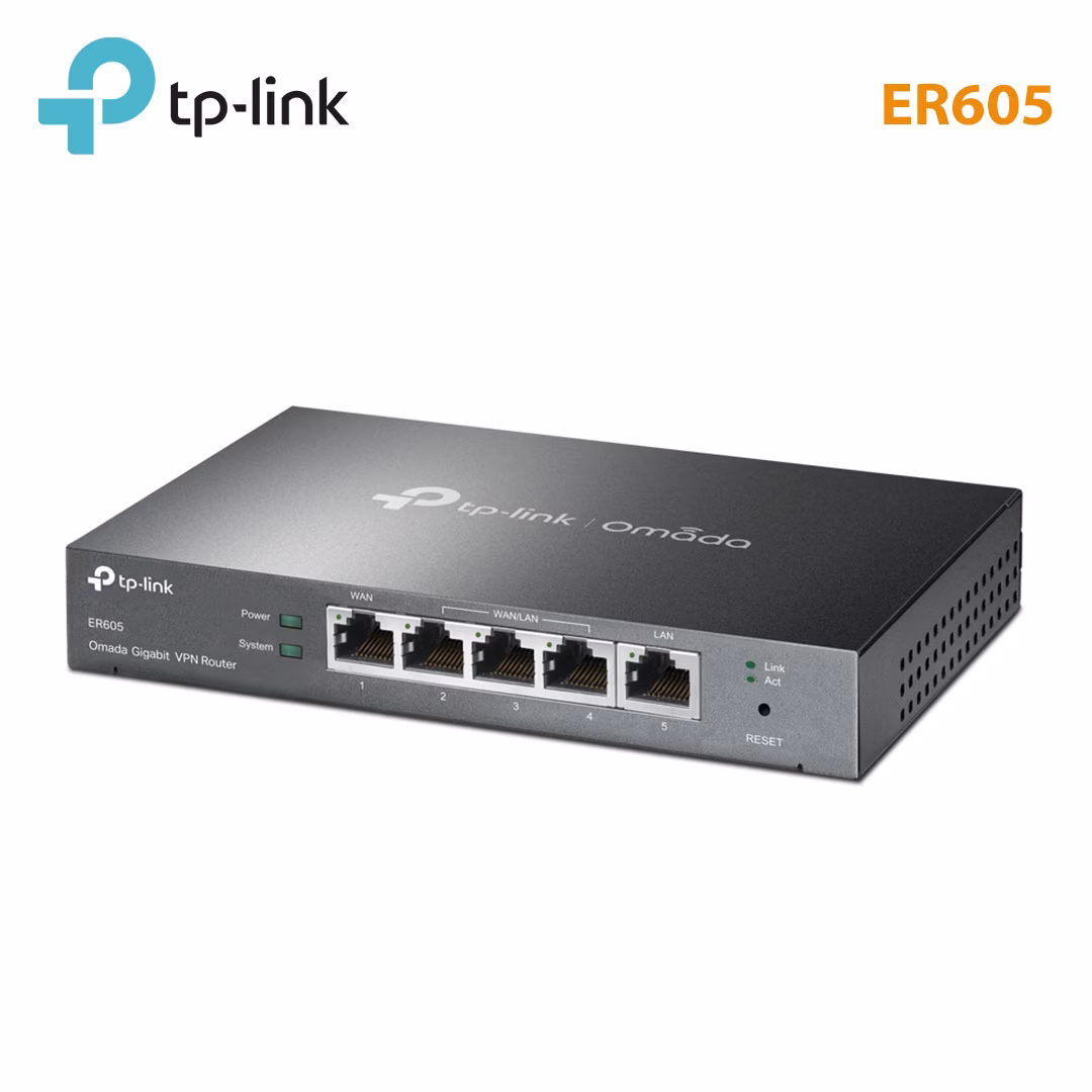 Router Cân Bằng Tải VPN TP-Link ER605 | 5 Cổng & Hỗ Trợ 4 WAN | Quản Lý Từ Xa Qua Omada Cloud