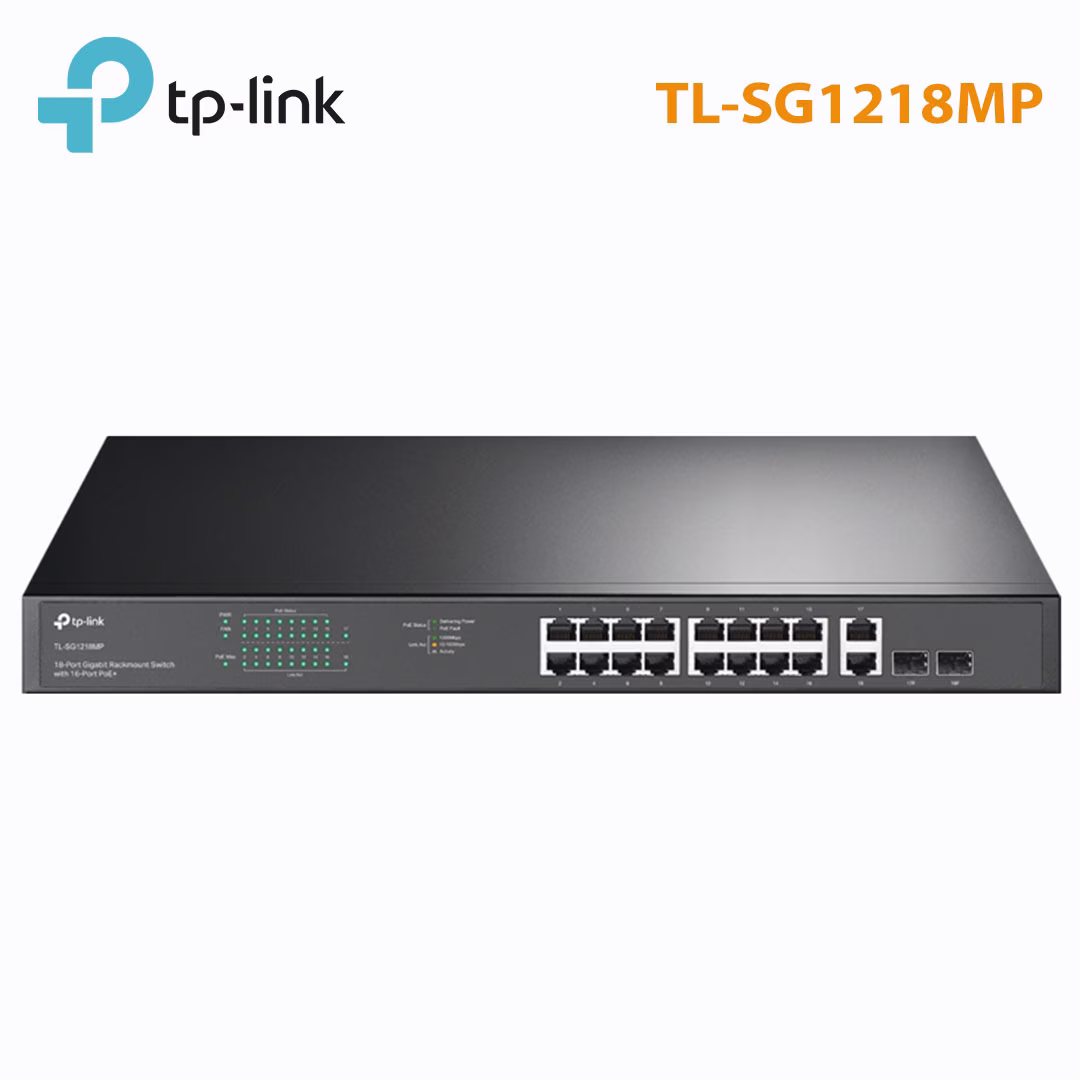 Switch TP-Link TL-SG1218MP | 18 Cổng Gigabit | 16 Cổng PoE+ | Tổng Công Suất PoE 250W