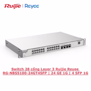 Switch Layer 3 Ruijie Reyee RG-NBS5100-24GT4SFP, 24 Cổng Gigabit & 4 Cổng SFP, Hiệu Suất Cao