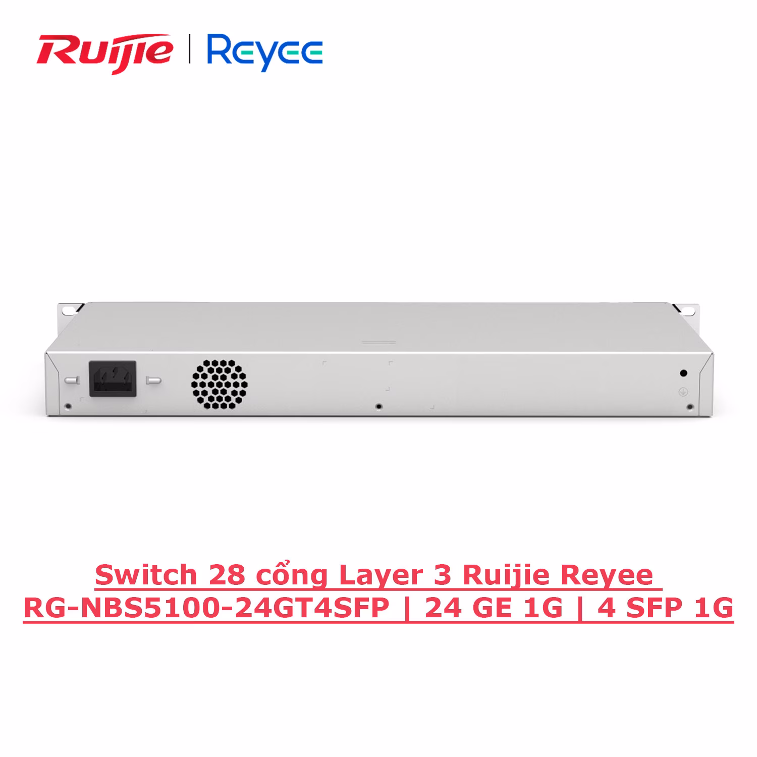 Switch Layer 3 Ruijie Reyee RG-NBS5100-24GT4SFP, 24 Cổng Gigabit & 4 Cổng SFP, Hiệu Suất Cao