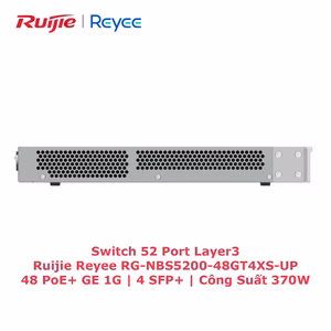 Switch PoE+ 52 Port Layer 3 Ruijie RG-NBS5200-48GT4XS-UP, Công Suất 740W, Kết Nối Mạnh Mẽ