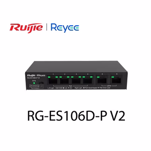 Switch Ruijie PoE+ RG-ES106D-P V2 | 6 Cổng Gigabit PoE | Công Suất 60W