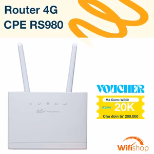 Bộ Phát Wifi 4G CPE RS980 Tốc Độ 300Mps Chuẩn N300 Kết nối 32 máy cùng lúc