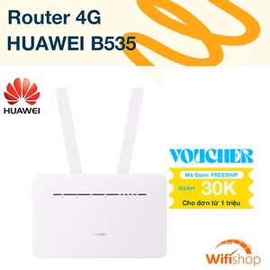 Bộ phát Wifi 4G Huawei B535-836, tốc độ 300Mbps, hỗ trợ 64 kết nối