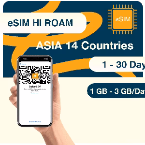 eSIM Châu Á 14 Nước