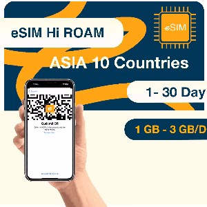 eSIM Du Lịch 10 Nước Châu Á