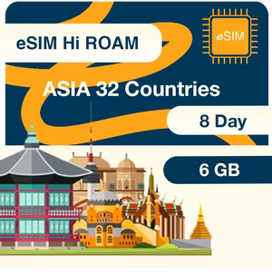eSIM du lịch Châu Á 32 Nước