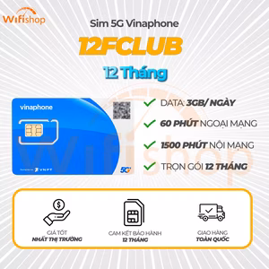 Sim 5G Vinaphone FClub 1080GB - 3GB/Ngày + Nghe Gọi