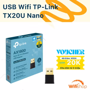 USB WiFi 6 Nano Băng Tần Kép AX1800 Archer TX20U Nano