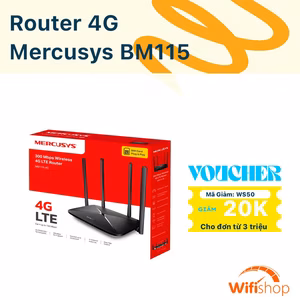 Bộ Phát Wifi 4G Mercusys BM115 tốc độ 300Mbps