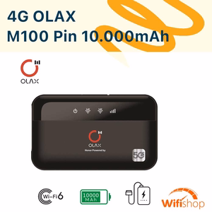 Bộ Phát Wifi 4G OLAX M100 – Pin Dự Phòng 10.000mAh, Chuẩn WiFi 6