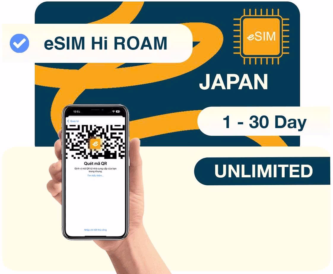 eSIM Nhật Bản Không Giới Hạn Dung Lượng