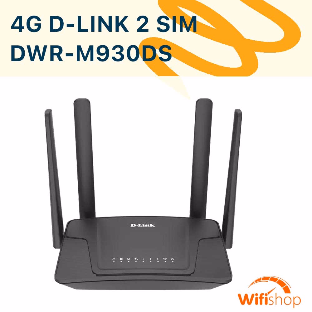 Bộ Phát WiFi 4G DLink DWR-M930DS Dùng 2 SIM
