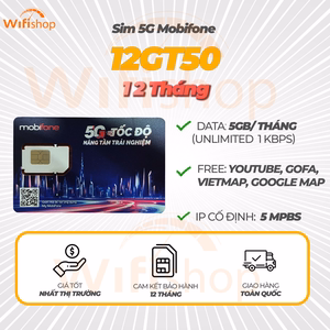 SIM Max Băng Thông Miễn phí Youtube, VietMap, Googlmaps + 30GB/Tháng