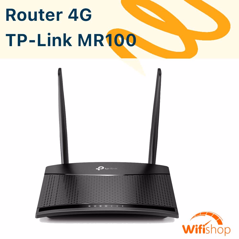 Bộ Phát Wifi 4G TPLink MR100 300Mbps tốc dộ 150Mbps, kết nối 32 thiết bị
