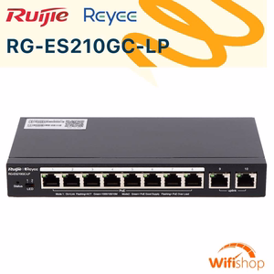 Switch Ruijie 10 Cổng Gigabit PoE Smart Cloud Managed Reyee RG-ES210GC-LP | 120W