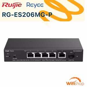 Switch Ruijie Reyee RG-ES206MG-P, 5 Cổng 2.5G PoE+ Smart Cloud Managed