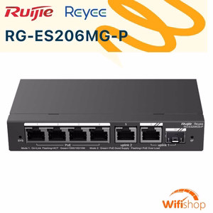 Switch Ruijie RG-ES206GS-P, 6 Cổng Gigabit PoE+ Smart Cloud Managed
