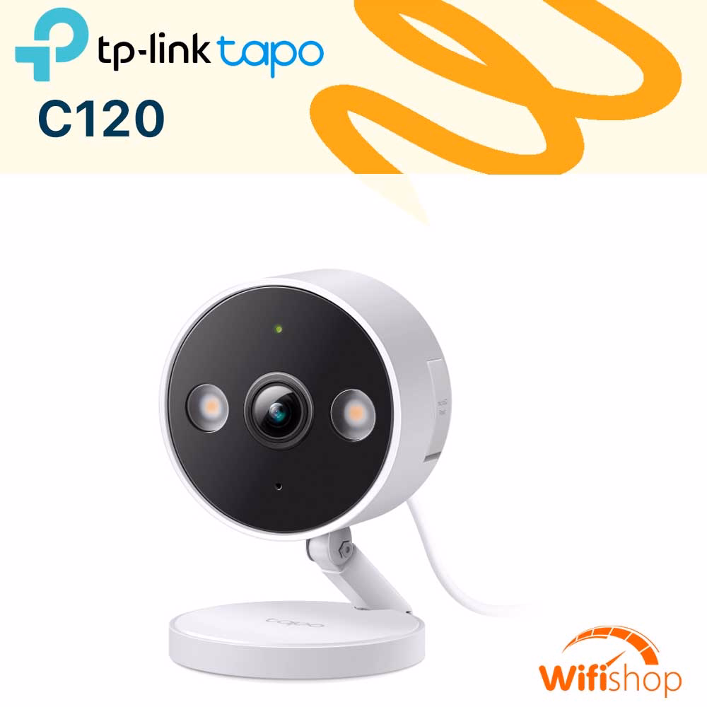 Camera WiFi Trong Nhà & Ngoài Trời - TP-Link Tapo C120 (3MP) 2K (2304x1296)