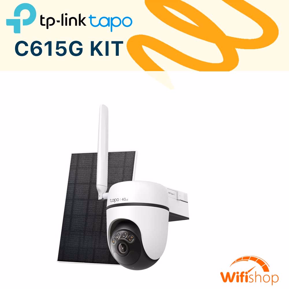 Camera 4G Năng Lượng Mặt Trời - TP-Link Tapo C615G KIT (3MP) 2K (2304×1296)