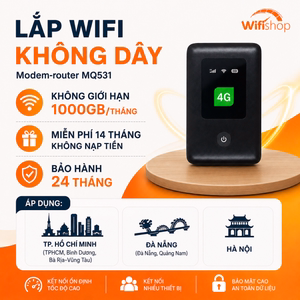 Lắp Wifi Không Dây 1000GB/THÁNG Khuyến Mãi 14 Tháng Không Nạp Tiền