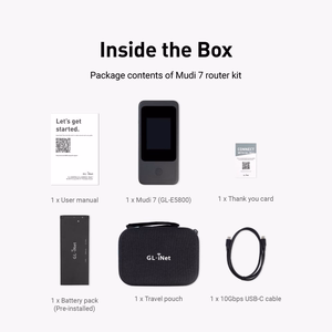 Bộ Phát Wifi 5G GL.iNet Mudi 7 (GL-E5800) Wifi 7 Travel - Router VPN