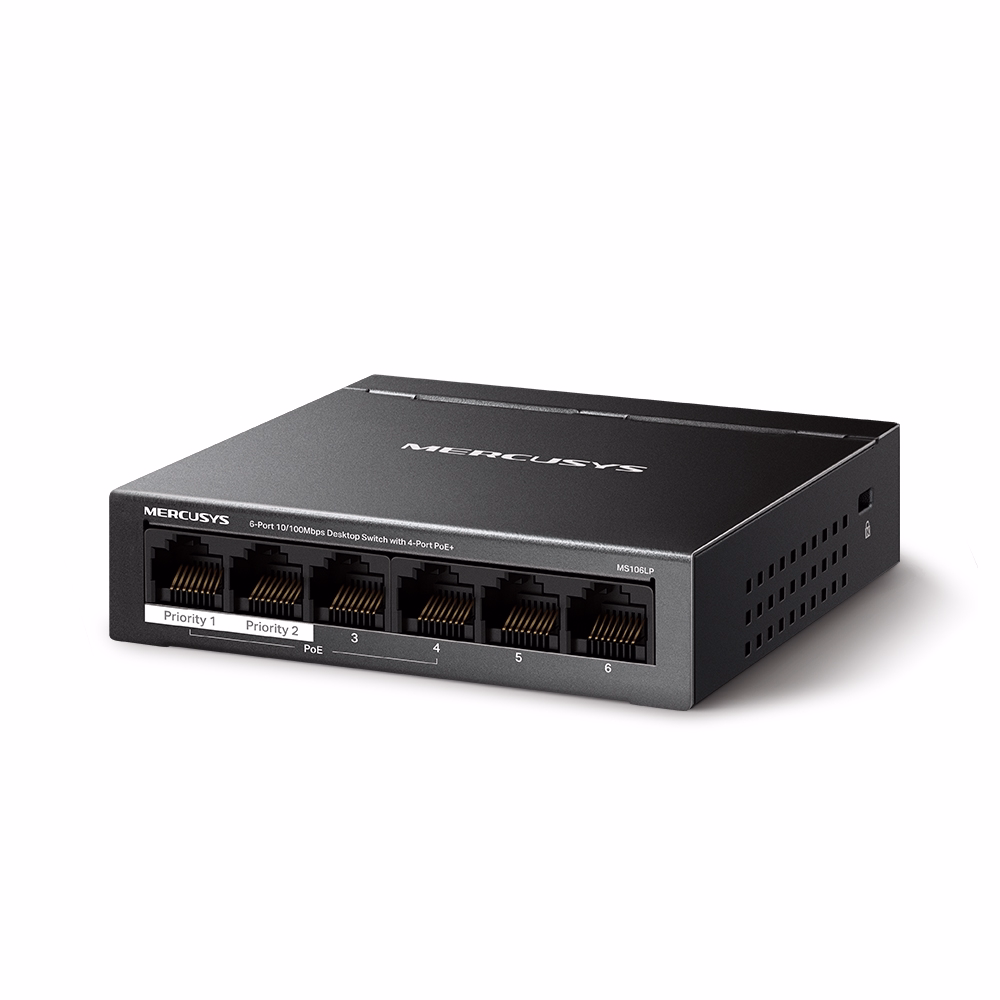 Switch Mercusys MS106LP 6 Cổng + 4 Cổng POE