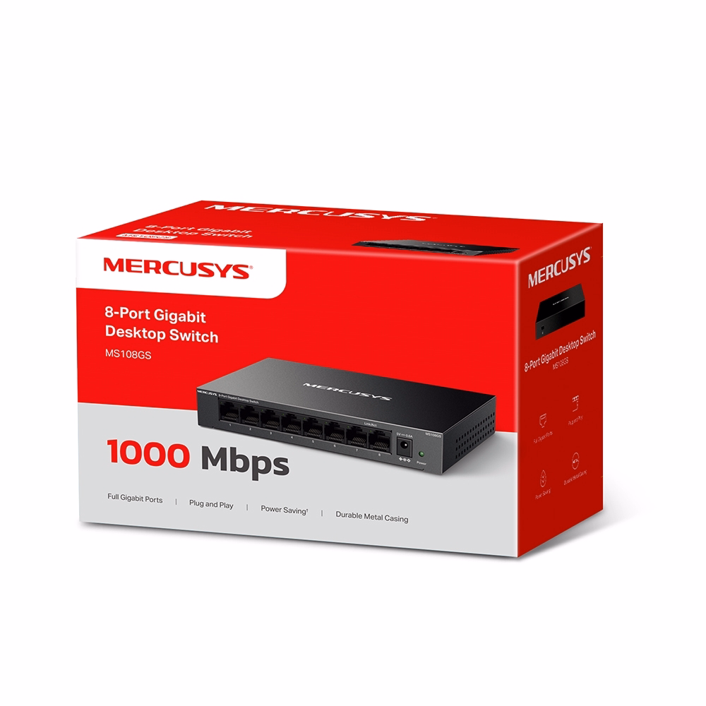 Switch Mercusys MS108GS 8 Cổng 1Gbps