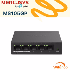 Switch Mercusys MS105GP 5 Cổng 1Gbps + 4 Cổng POE