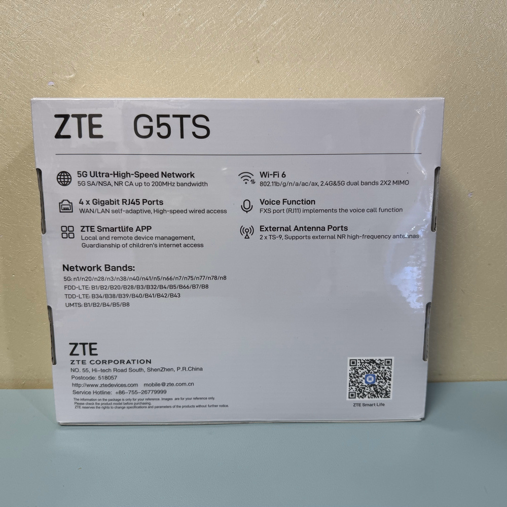 Bộ Phát Wifi 5G ZTE G5TS Wifi 6 tốc độ 2.86Gbps & 1.73Gbps