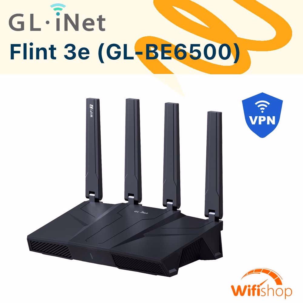 Bộ Phát Wifi 7 GL.iNet Flint 3e (GL-BE6500) - Router VPN
