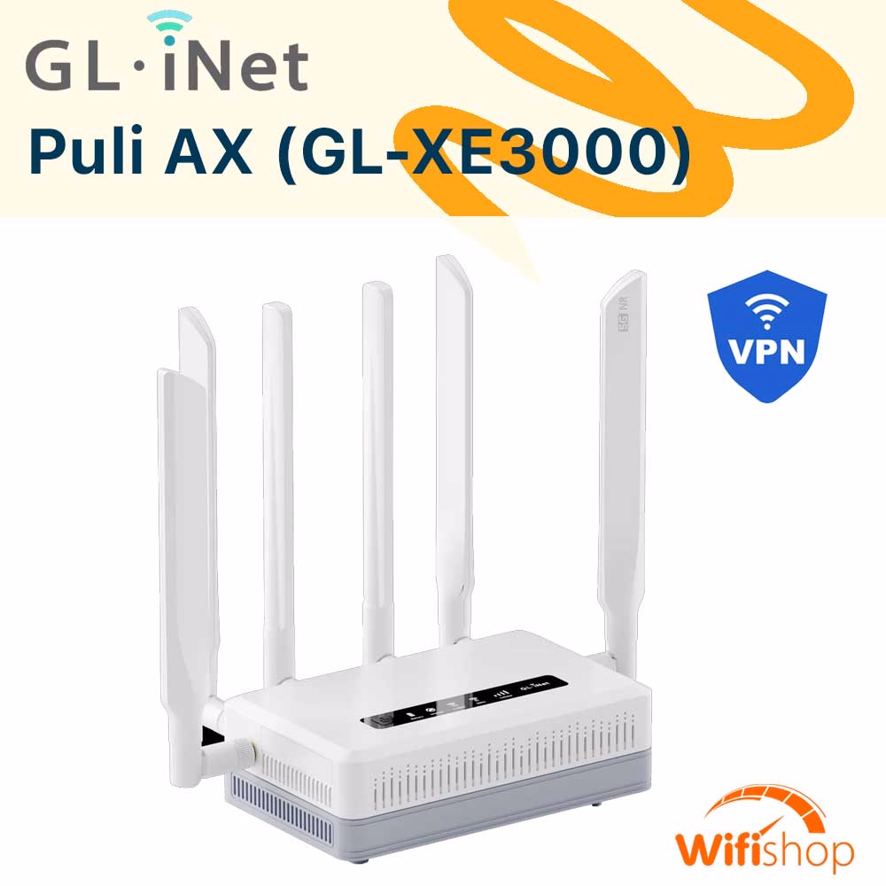 Bộ Phát Wifi 5G GL.iNet Puli AX (GL-XE3000) tích hợp pin 6400mAh, Wi-Fi 6 AX3000