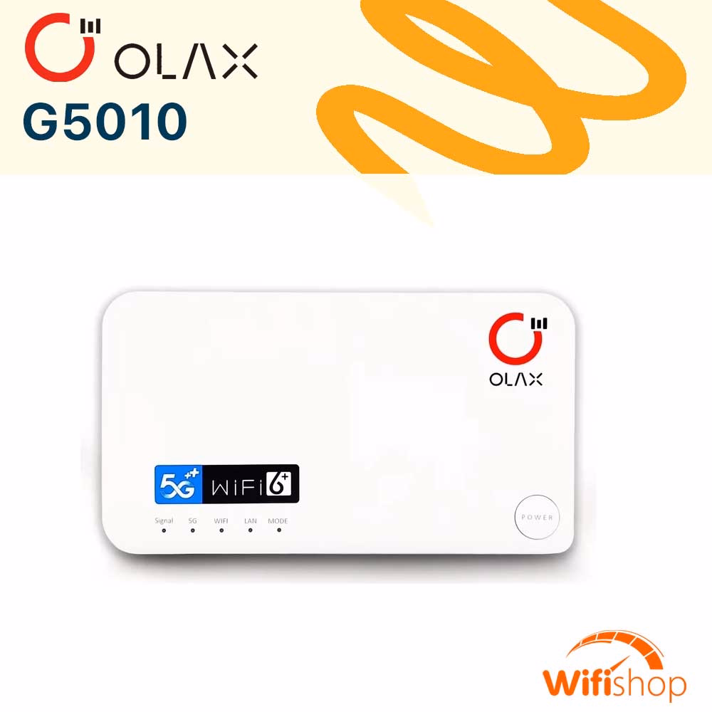 Bộ phát WiFi 5G OLAX G5010 – WiFi 6, pin 4000mAh, hỗ trợ 64 thiết bị
