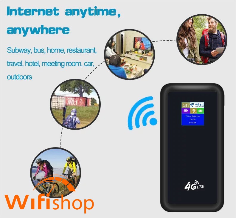 Bộ phát Wifi Hitek H10 Pin khủng, Download 150Mbps