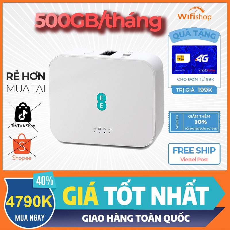Bộ Phát Wifi 5G Alcatel EE5G QTAD52E Tốc độ 5G 2.33Gbps