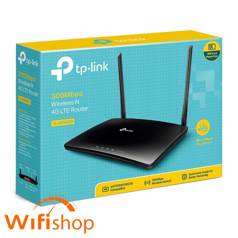 Bộ phát Wifi 4G Tplink MR6400 tốc độ 300Mbps, kết nối 32 máy